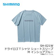 シマノ　SH-021W ドライロゴTシャツ ショートスリーブ M インショアブルー