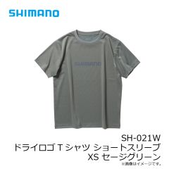 シマノ　SH-021W ドライロゴTシャツ ショートスリーブ XS セージグリーン