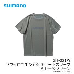 シマノ　SH-021W ドライロゴTシャツ ショートスリーブ S セージグリーン