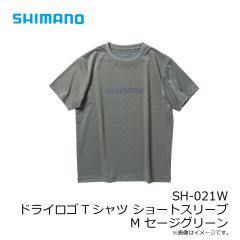 シマノ　SH-021W ドライロゴTシャツ ショートスリーブ M セージグリーン