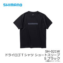 シマノ　SH-021W ドライロゴTシャツ ショートスリーブ S ブラック