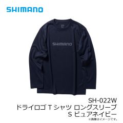 シマノ　SH-022W ドライロゴTシャツ ロングスリーブ S ピュアネイビー