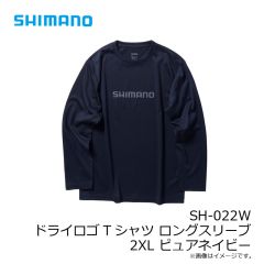 シマノ　SH-022W ドライロゴTシャツ ロングスリーブ XL ピュアネイビー