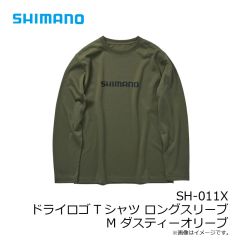 シマノ　SH-011X ドライロゴTシャツ ロングスリーブ 2XL チャコール