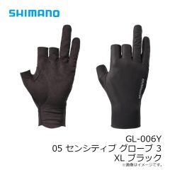 シマノ　GL-006Y 05 センシティブ グローブ 3 XL ブラック