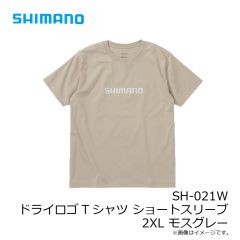 シマノ　SH-021W ドライロゴTシャツ ショートスリーブ M モスグレー