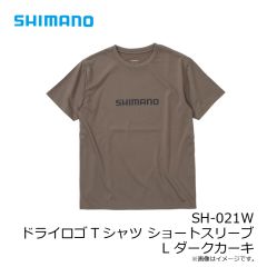 シマノ　SH-021W ドライロゴTシャツ ショートスリーブ M モスグレー