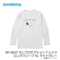 シマノ　SH-062Y サンプロテクションTシャツ ロングスリーブ XL ライトグレー