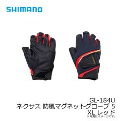 シマノ　GL-184U ネクサス 防風マグネットグローブ 5 XL レッド