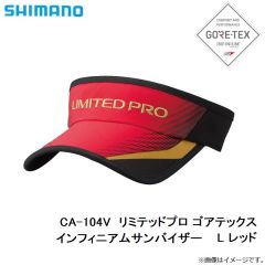シマノ　CA-104V リミテッドプロ ゴアテックス インフィニアムサンバイザー L レッド