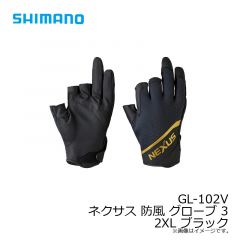 シマノ　GL-102V ネクサス 防風 グローブ 3 2XL ブラック