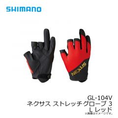 シマノ　GL-104V ネクサス ストレッチグローブ 3 L レッド