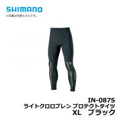 シマノ（Shimano）　IN-087S　ライトクロロプレン プロテクトタイツ　XL　ブラック　釣り 防寒ウェア インナー アンダー