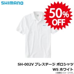 シマノ　SH-002V プレステージ ポロシャツ WS ホワイト