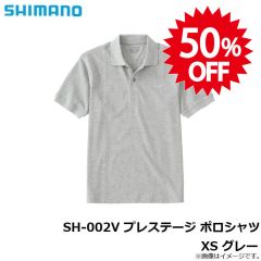 シマノ　SH-002V プレステージ ポロシャツ XS グレー