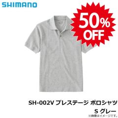 シマノ　SH-002V プレステージ ポロシャツ S グレー