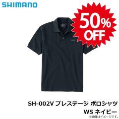 シマノ　SH-002V プレステージ ポロシャツ WS ネイビー
