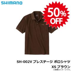 シマノ　SH-002V プレステージ ポロシャツ XS ブラウン