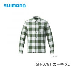 シマノ（Shimano）　SH-078T　SUN PROTECTION ストレッチシャツ（長袖）　XL　カーキ