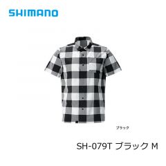 シマノ（Shimano）　SH-079T　SUN PROTECTION ストレッチシャツ（半袖）　M　ブラック