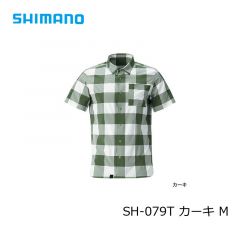 シマノ（Shimano）　SH-079T　SUN PROTECTION ストレッチシャツ（半袖）　M　カーキ