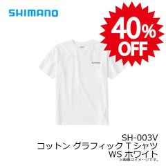 シマノ　SH-003V コットン グラフィック Tシャツ WS ホワイト