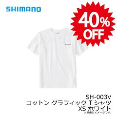 シマノ　SH-003V コットン グラフィック Tシャツ XS ホワイト