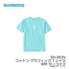 シマノ　SH-003V コットン グラフィック Tシャツ WM ターコイズ