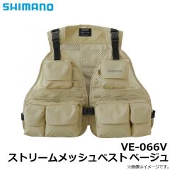 シマノ　VE-066V ストリームメッシュベスト ベージュ