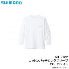 シマノ　SH-012V コットンパッチロングスリーブ 2XL ホワイト