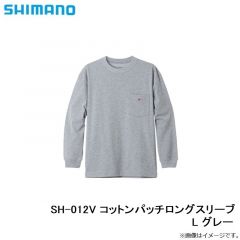 シマノ　SH-012V コットンパッチロングスリーブ L グレー