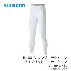 シマノ　IN-001V サンプロテクション ハイブリッドインナータイツ XS ホワイト