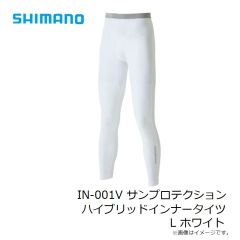 シマノ　IN-001V サンプロテクション ハイブリッドインナータイツ L ホワイト