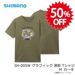 シマノ　SH-005W グラフィック 速乾 Tシャツ WS メランジグレー