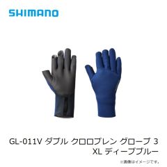 シマノ　GL-011V ダブル クロロプレン グローブ 3 M ディープブルー