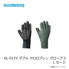 シマノ　GL-011V ダブル クロロプレン グローブ 3 M ディープブルー