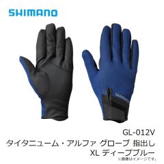 シマノ　GL-012V タイタニューム・アルファ グローブ 指出し XL ディープブルー