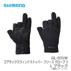 シマノ　GL-031W ゴアテックスウィンドストッパー フリース グローブ 3 M ブラック