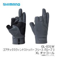 シマノ　GL-031W ゴアテックスウィンドストッパー フリース グローブ 3 M ブラック