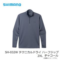 シマノ　SH-032W テクニカルドライ ハーフジップ XL チャコール