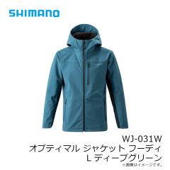 シマノ　WJ-031W オプティマル ジャケット フーディ L ディープグリーン