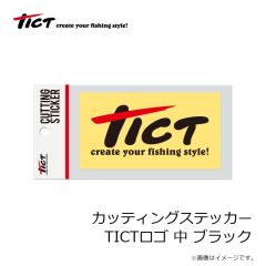 ティクト　カッティングステッカー TICTロゴ 中 ブラック