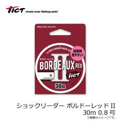 TICT(林釣漁具)　ショックリーダー ボルドーレッドII 30m 0.8号