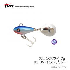ティクト　スピンボウイ 7g 01 UVイワシブルー