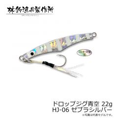 林釣漁具　ドロップジグ青空 22g　HJ-06 ゼブラシルバー