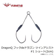 バレーヒル　DragonQ フックdeドラゴン ツインアシスト#1 ショート(2cm)