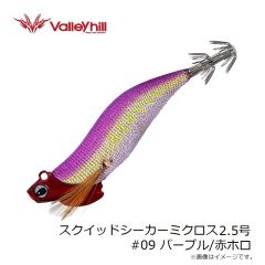 バレーヒル　スクイッドシーカーミクロス 2.5号 #09 パープル/赤ホロ