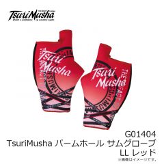 釣武者　G01404 TsuriMusha パームホール サムグローブ LL レッド