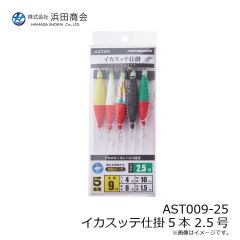 浜田商会　AST009-25 イカスッテ仕掛5本 2.5号