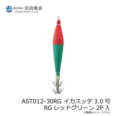 浜田商会　AST012-30RG イカスッテ3.0号 RGレッドグリーン 2P入